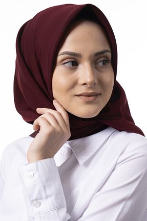 روسری زرشکی پلی استر trendbona - کد 150683770