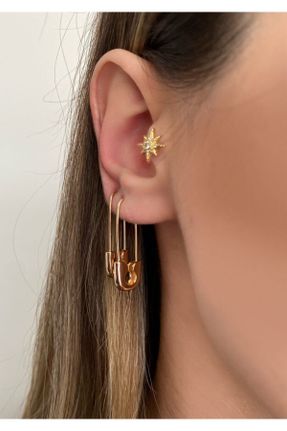 گوشواره جواهر طلائی روکش طلا کد 91735031