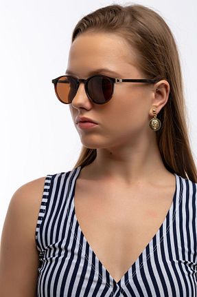 عینک آفتابی قهوه ای زنانه UV400 GHIA - کد 103613847