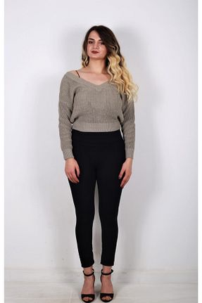 پلیور خاکی زنانه ساده retro butik - کد 151233479