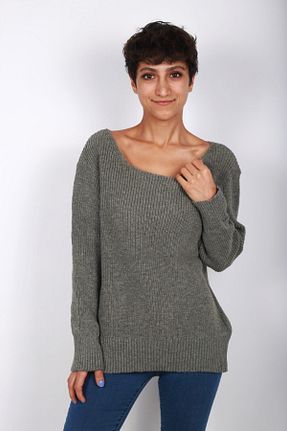 پلیور خاکی زنانه ساده retro butik - کد 151310739