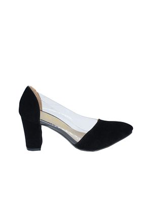 کفش پاشنه بلند کلاسیک مشکی زنانه پارچه TRENDYSHOES - کد 152061600