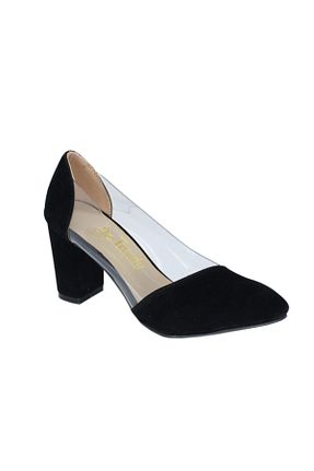 کفش پاشنه بلند کلاسیک مشکی زنانه پارچه TRENDYSHOES - کد 152061600