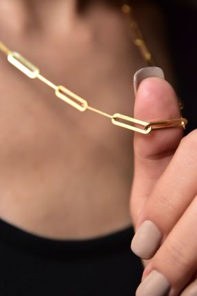گردنبند نقره طلائی زنانه کد 152181709