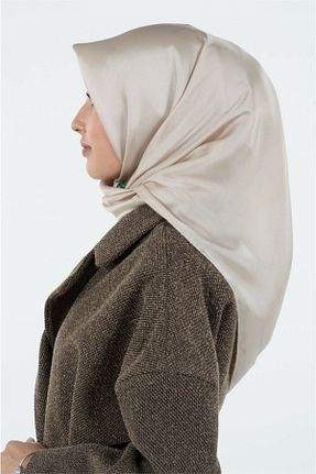 روسری بژ 90 x 90 ALLURİNG - کد 152996361