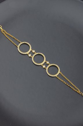 دستبند نقره طلائی زنانه 925 عیار Miavi Silver - کد 153432644