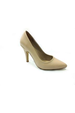 کفش پاشنه بلند کلاسیک بژ زنانه چرم مصنوعی پاشنه نازک پاشنه متوسط ( 5 - 9 cm ) کد 152648409