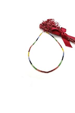 گردنبند جواهر نارنجی زنانه سنگ طبیعی OSMANLI DEĞERLİ TAŞ - کد 101745001