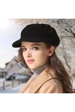 کلاه مشکی زنانه پشمی angel stayl - کد 155653329