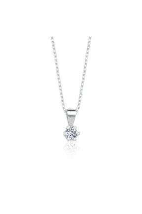 گردنبند نقره سفید زنانه 925 عیار Effective Diamond - کد 55894227