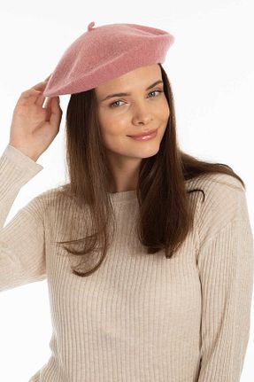 کلاه پشمی صورتی زنانه پشمی Makro Optik - کد 56049040