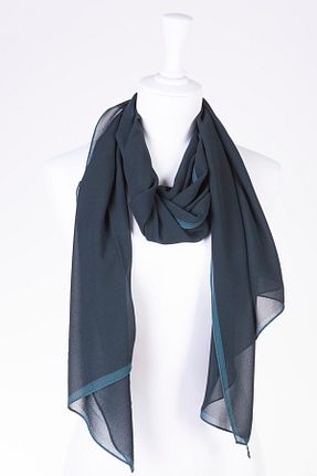 شال فیروزه ای زنانه کرپ AS ESARP - کد 56502154