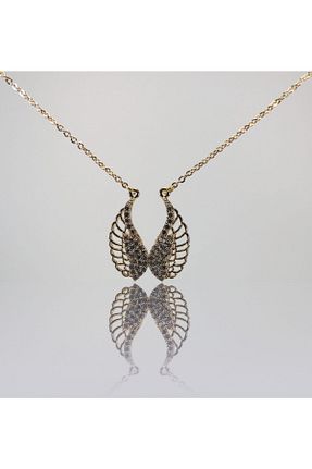 گردنبند جواهر طلائی زنانه زیرکن Wish Silver Aksesuar - کد 48225360