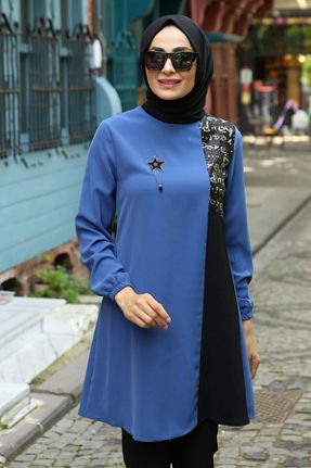 تونیک حجاب سرمه ای زنانه بافتنی Feiza Collection - کد 154875939