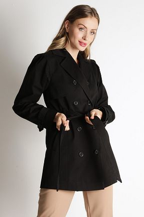 ترنچکت مشکی زنانه پنبه ای Select Moda - کد 140535602