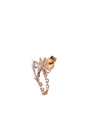 گوشواره نقره طلائی زنانه 925 عیار Bysevisilver - کد 155304433