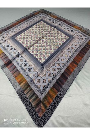 روسری بنفش کرپ ساتن ابریشم Armine - کد 155625237