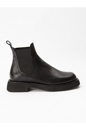 بوت / نیم بوت مشکی زنانه چرم خالص Favgi - کد 156330931