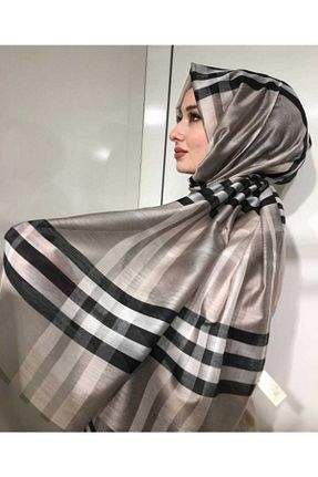 شال قهوه ای زنانه ابریشم astellaipek - کد 156602877