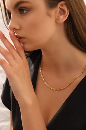 گردنبند نقره طلائی زنانه 925 عیار AcestesDesign - کد 156942443