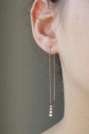 گوشواره نقره صورتی زنانه 925 عیار Argentum Concept - کد 3102703