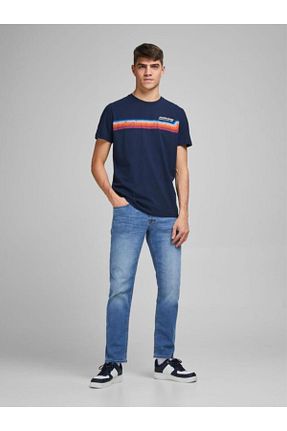 شلوار جین آبی مردانه پاچه گشاد Jack & Jones - کد 125810197