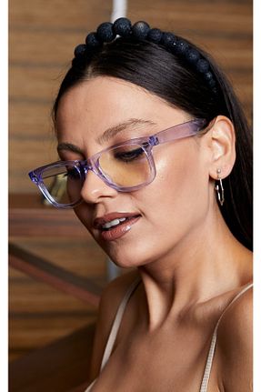 عینک محافظ نور آبی نارنجی زنانه UV400 By Harmony - کد 157663456