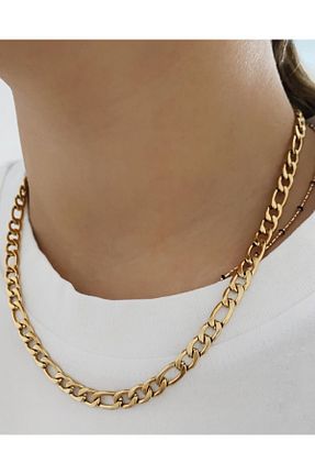 گردنبند استیل ( فولاد ) طلائی زنانه استیل (فولاد) Âlâ Atelier - کد 156316944