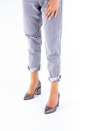 کفش پاشنه بلند کلاسیک متالیک زنانه پارچه lizshoe - کد 156360168