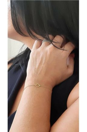 دستبند نقره طلائی زنانه کد 156113440