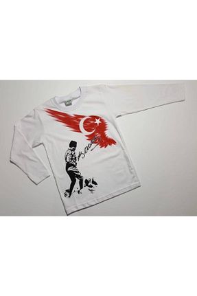 بلوز سفید بچه گانه چاپی Genel Markalar - کد 156903384
