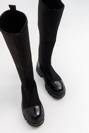 چکمه مشکی زنانه پارچه ای luvishoes - کد 156894840