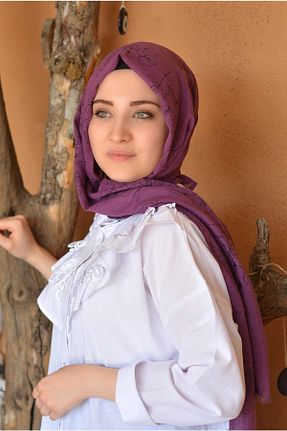 شال بنفش زنانه پنبه (نخی) کد 157771863