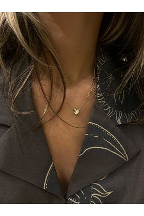 گردنبند نقره طلائی زنانه 925 عیار Sade Accessory - کد 157812373