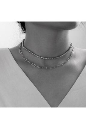 گردنبند جواهر زنانه استیل ضد زنگ کد 158042446