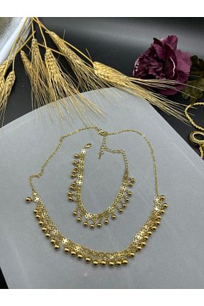 ست جواهر طلائی زنانه روکش طلا Yıldız Gold İmitasyon - کد 157316961