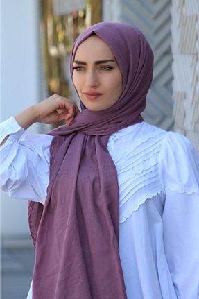 شال بنفش زنانه پنبه ای Balse - کد 158777086