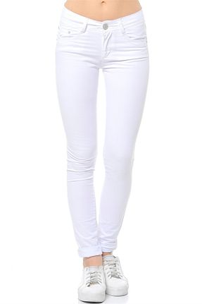 شلوار سفید زنانه پنبه ای Lee Cooper - کد 1912056