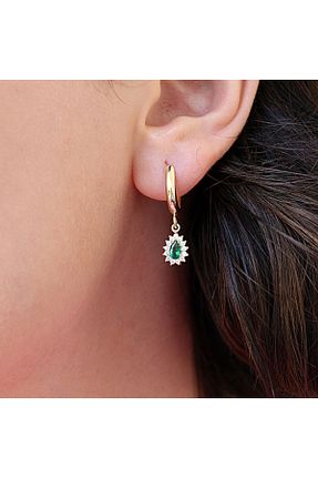 گوشواره نقره طلائی زنانه 925 عیار Takı Boom - کد 158740247