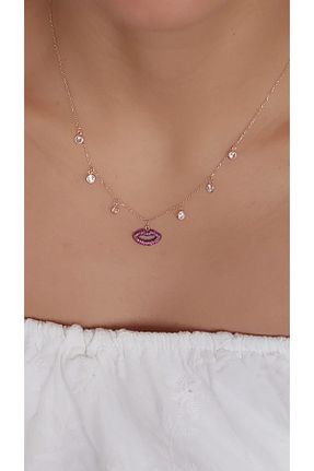 گردنبند نقره صورتی زنانه 925 عیار Lucille Silver - کد 160266300
