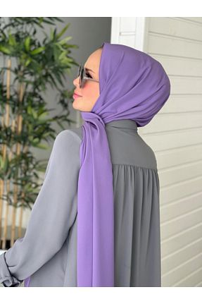 شال بنفش زنانه Medine İpeği VALORSCARF - کد 161536437