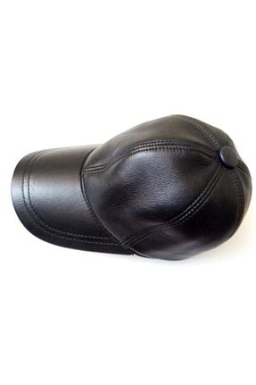کلاه مشکی زنانه چرم خالص Vipfırsat - کد 53726840