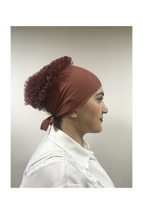 کلاه شنای حجاب نارنجی زنانه Zamir - کد 38058386