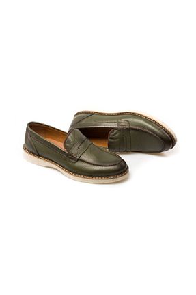 کفش لوفر سبز مردانه چرم خالص maximoda - کد 38187212