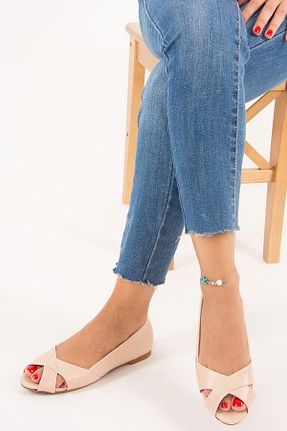 صندل بژ زنانه پاشنه تخت Fox Shoes - کد 615892