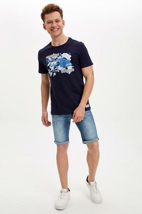 شلوارک و برمودا آبی مردانه Skinny Defacto - کد 38560758