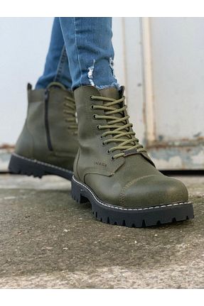 بوت / نیم بوت خاکی مردانه پاشنه تخت Chekich - کد 39395338