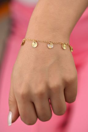 دستبند طلا زرد زنانه 14 عیار Ayyıldız Kuyumculuk - کد 39491177