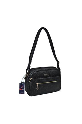 کیف دوشی مشکی زنانه چرم مصنوعی Silver Polo - کد 39576586