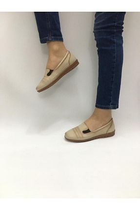 کفش کژوال بژ زنانه چرم خالص Voyager - کد 39649342
